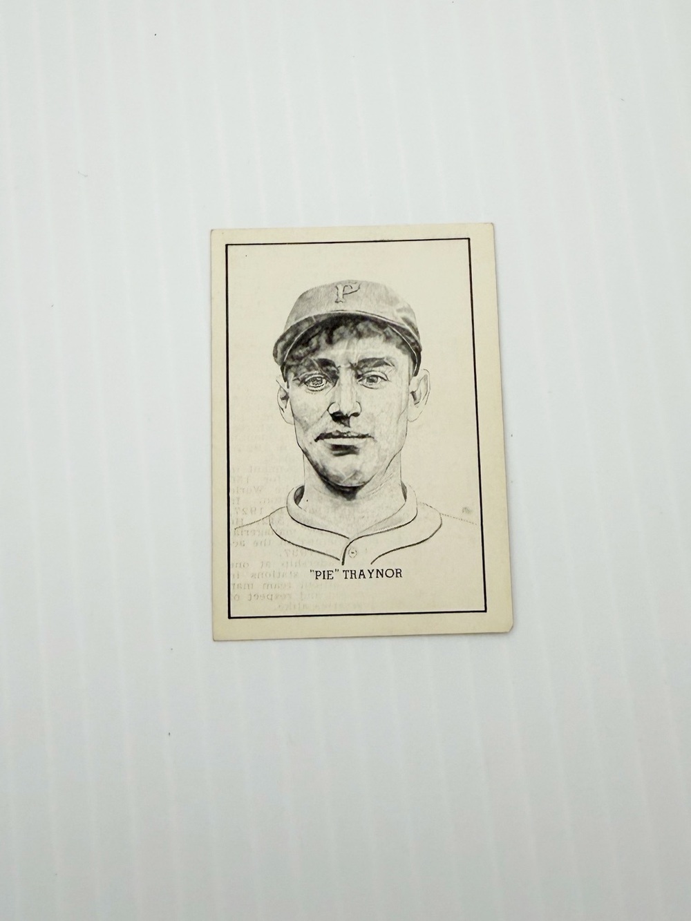 Vintage 1950 Callahan Hall of Fame Pie Traynor Baseball Trading Card